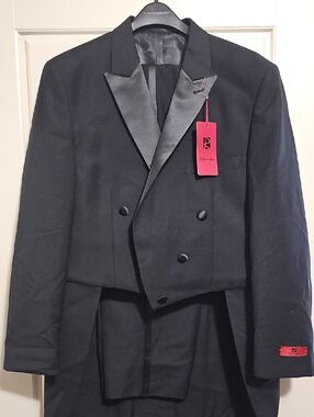 Black Double-Breasted Tuxedo Jacket